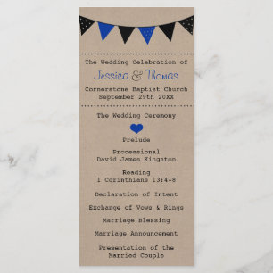 The Modern Blue Bunting Wedding Collection Programme