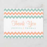 The Modern Chevron Wedding Collection Peach & Mint