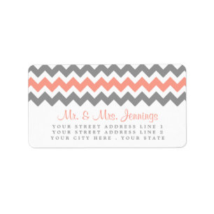 The Modern Chevron Wedding Collection- Pink & Grey Label
