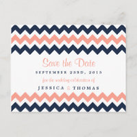 The Modern Chevron Wedding Collection- Pink & Navy