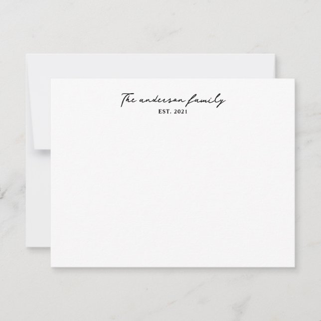 The Modern Family Minimalist Card (Front)