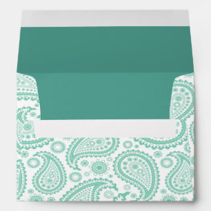 The Modern Paisley Wedding Collection - Green Envelopes