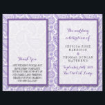 The Modern Paisley Wedding Collection - Purple<br><div class="desc">Simple yet elegant, the modern paisley wedding collection is a stunning design featuring a lovely paisley print in a soft purple and white colour, which is perfect for any modern wedding celebration. These programs can be personalised for your special occasion and would make the perfect order of service for your...</div>