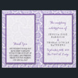 The Modern Paisley Wedding Collection - Purple<br><div class="desc">Simple yet elegant, the modern paisley wedding collection is a stunning design featuring a lovely paisley print in a soft purple and white colour, which is perfect for any modern wedding celebration. These programs can be personalised for your special occasion and would make the perfect order of service for your...</div>
