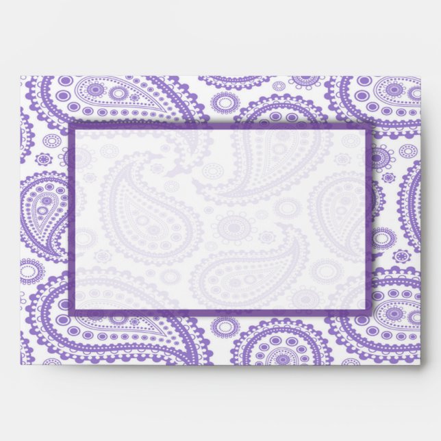 The Modern Paisley Wedding Collection - Purple Envelopes (Front)