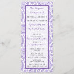 The Modern Paisley Wedding Collection - Purple Programme<br><div class="desc">Simple yet elegant, the modern paisley wedding collection is a stunning design featuring a lovely paisley print in a soft purple and white colour, which is perfect for any modern wedding celebration. These programs can be personalised for your special occasion and would make the perfect order of service for your...</div>