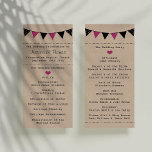 The Modern Pink Bunting Wedding Collection Program Rack Card<br><div class="desc">The Modern Pink Bunting Wedding Collection - Programs 
 
  VIEW MATCHING ITEMS FOR THIS COLLECTION</div>