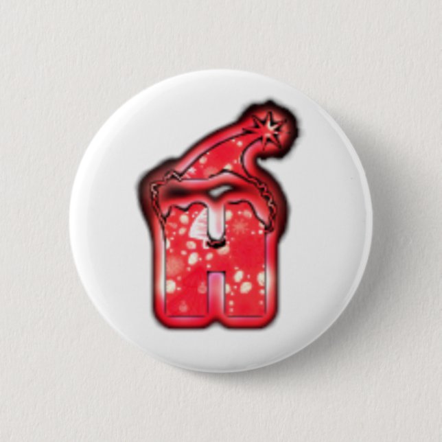 The Modern Santa Hat Collection. 6 Cm Round Badge (Front)