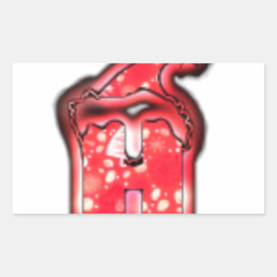 The Modern Santa Hat Collection. Rectangular Sticker