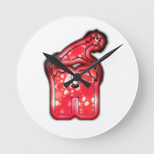 The Modern Santa Hat Collection. Round Clock (Front)
