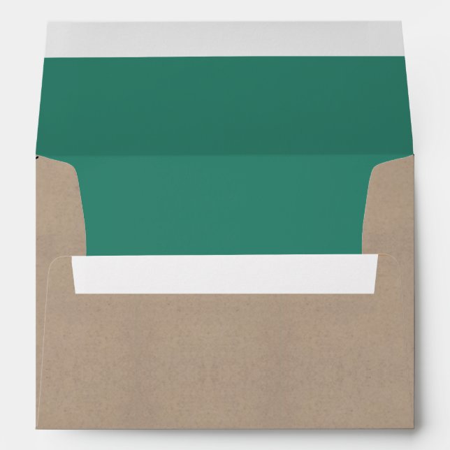 The Modern Turquoise Bunting Wedding Collection Envelope (Back (Bottom))