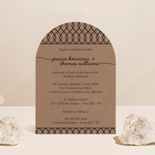 The Modern Whimsical Kraft Wedding Collection Invitation (Creator Uploaded)
