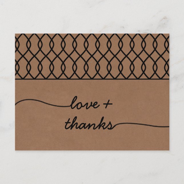 The Modern Whimsical Kraft Wedding Collection Postcard (Front)