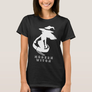 The Modern Witch of Halloween Rides Robot Cleaner T-Shirt