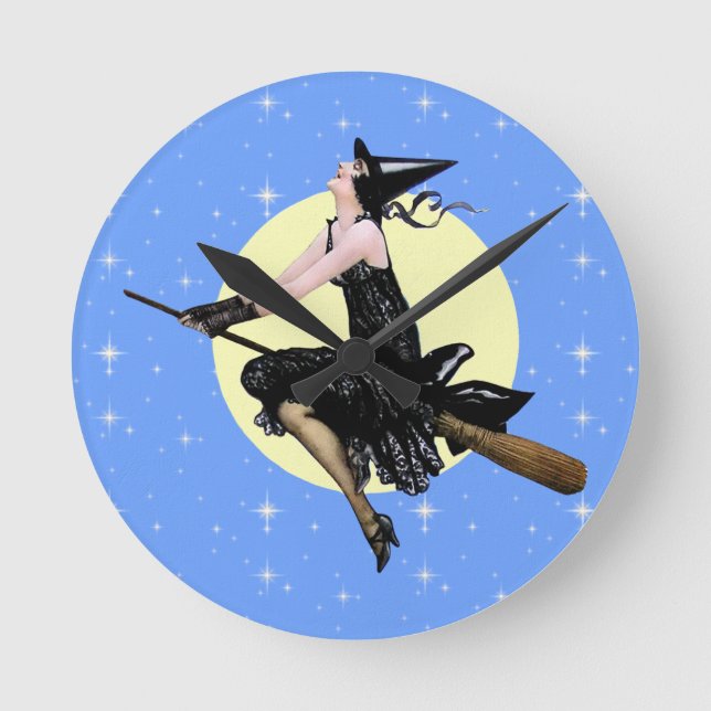 The Modern Witch Round Clock (Front)
