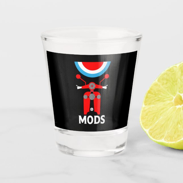 The Mods - Mods And Rockers - British Music  Shot Glass (Front)