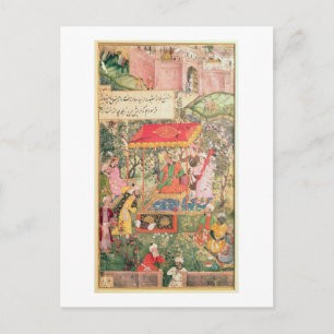 The Mogul Emperor Babur receives the envoys Uzbeg Postcard