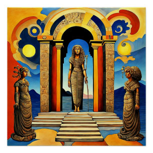 The Moirai at the Temple Poster