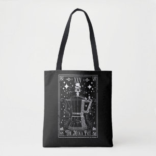The Moka Pot Coffee Tarot Card Tote Bag