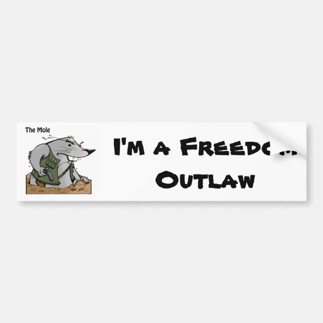 The Mole Outlaw Bumper Sticker (Front)