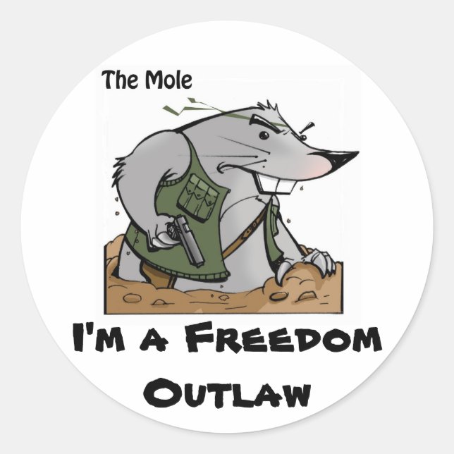 The Mole Outlaw Sticker (Front)