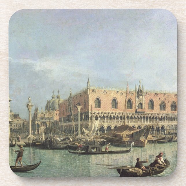The Molo and the Piazzetta San Marco, Venice (oil Coaster (Front)