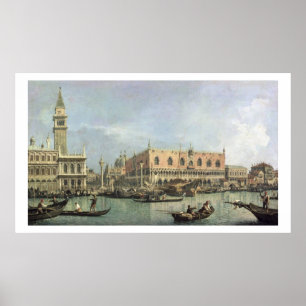 The Molo and the Piazzetta San Marco, Venice (oil) Poster