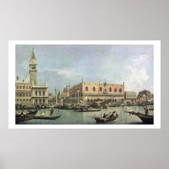 The Molo and the Piazzetta San Marco, Venice (oil) Poster (Front)