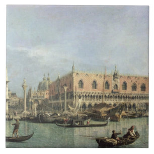 The Molo and the Piazzetta San Marco, Venice (oil Tile