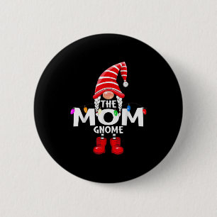 The Mom Gnome Christmas Matching Pajama 6 Cm Round Badge