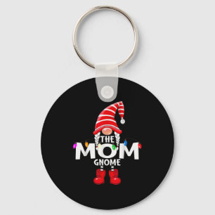 The Mom Gnome Christmas Matching Pajama Key Ring