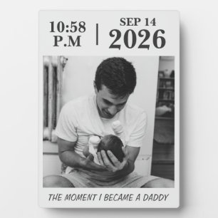 The Moment I Became a Dad, Personalised Birth Date Plaque