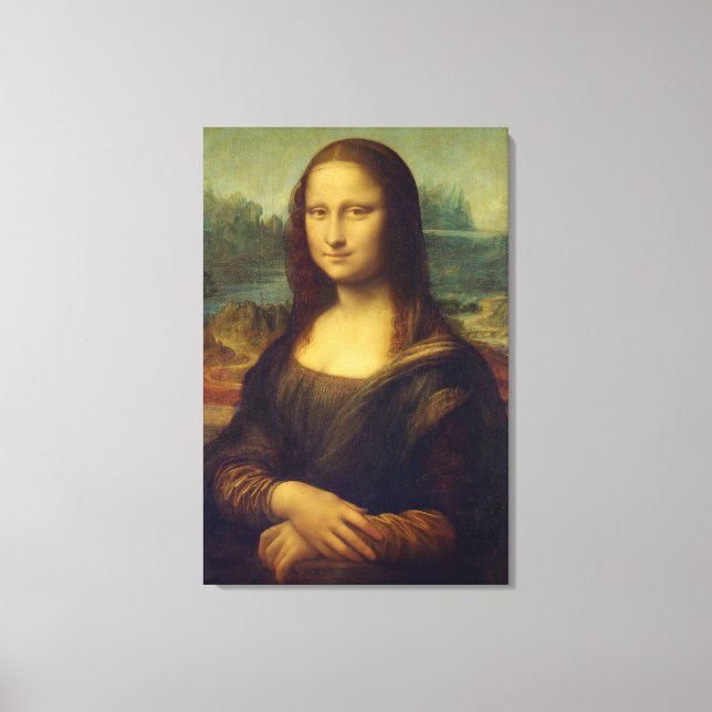 The Mona Lisa By Leonardo Da Vinci Canvas Print (Front)