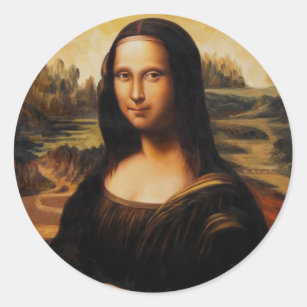 The Mona Lisa by Leonardo Da Vinci Classic Round Sticker