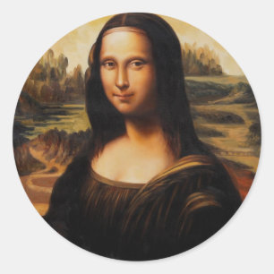 The Mona Lisa by Leonardo Da Vinci Classic Round Sticker