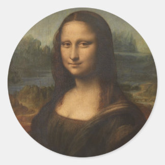 The Mona Lisa by Leonardo da Vinci Classic Round Sticker