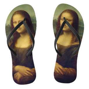 The Mona Lisa By Leonardo Da Vinci Flip Flops