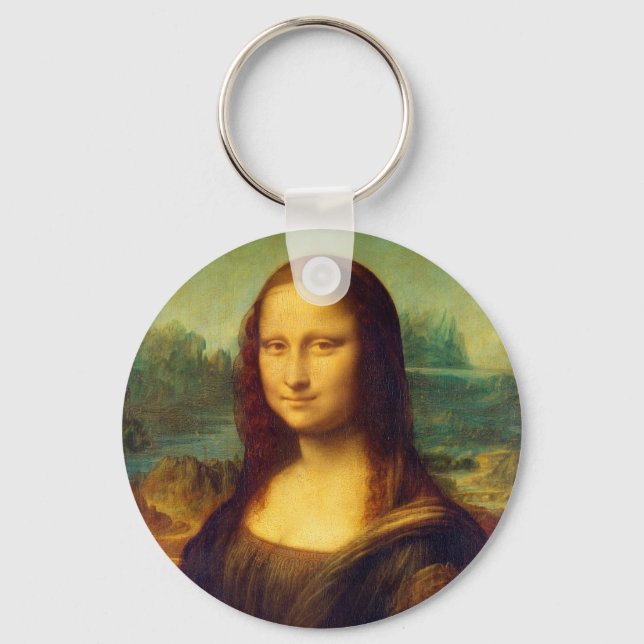 The Mona Lisa by Leonardo Da Vinci Key Ring (Front)