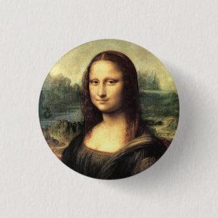 The Mona Lisa Leonardo da Vinci   3 Cm Round Badge