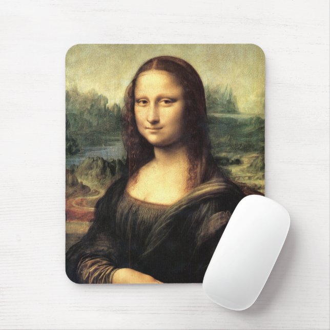 The Mona Lisa Leonardo da Vinci Mouse Mat (With Mouse)