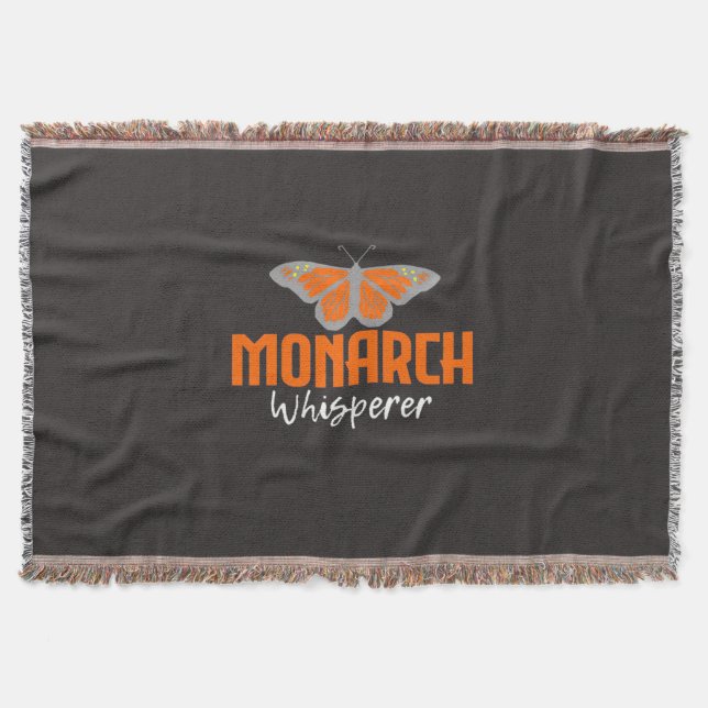 The Monarch Butterfly Whisperer Throw Blanket (Front)