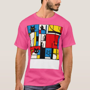The Mondrian Cats by Tobe Fonseca T-Shirt