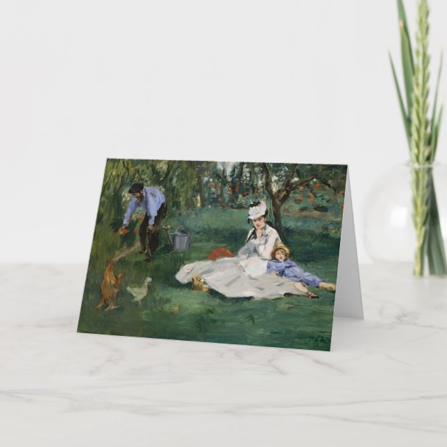 The Monet Family in Their Garden | Édouard Manet Card (Front)