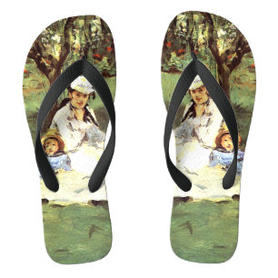  The Monet family in their garden Edouard Manet   Flip Flops