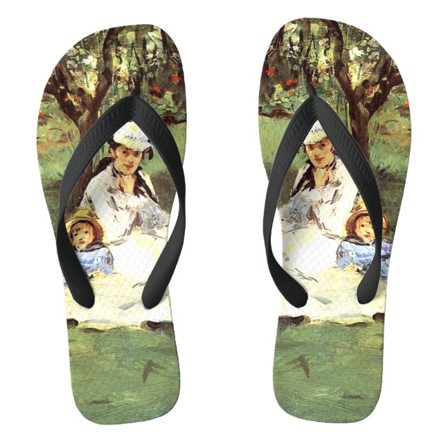  The Monet family in their garden Edouard Manet   Flip Flops (Footbed)
