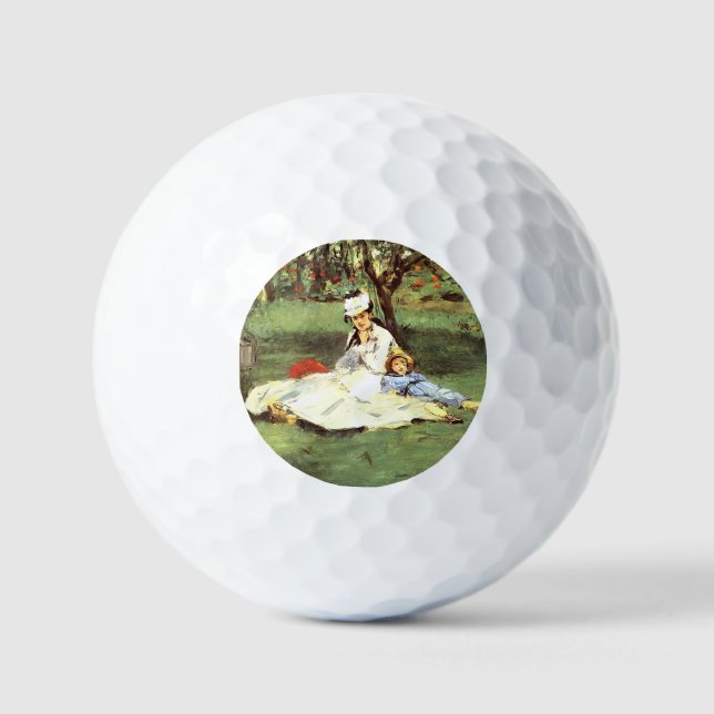  The Monet family in their garden Edouard Manet    Golf Balls (Front)