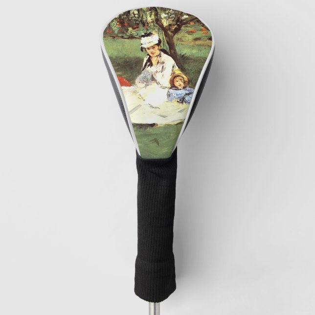  The Monet family in their garden Edouard Manet   Golf Head Cover (Front)