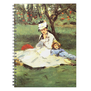 The Monet family in their garden Edouard Manet Notebook