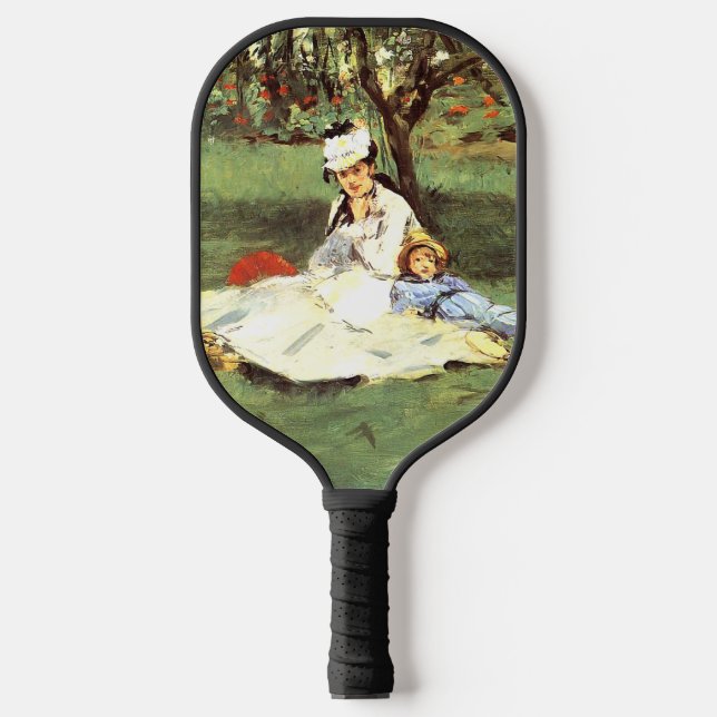  The Monet family in their garden Edouard Manet   Pickleball Paddle (Front)