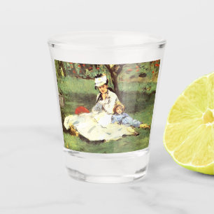The Monet family in their garden Edouard Manet Shot Glass